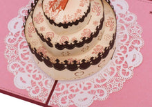 Load image into Gallery viewer, AITpop Red Birthday cake pop up card - AitPop