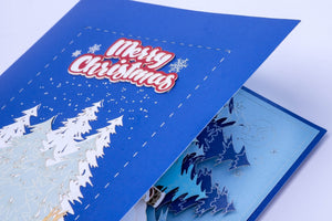 Christmas Santa Sleigh Pop-up Card