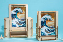 Load image into Gallery viewer, The Great Wave off Kanagawa Mini Wooden Puzzle