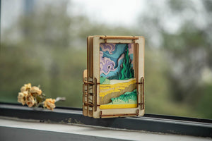 Van Gogh Wheatfield with Cypresses Mini Wooden Puzzle