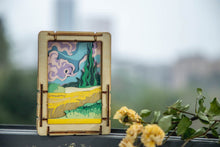 Load image into Gallery viewer, Van Gogh Wheatfield with Cypresses Mini Wooden Puzzle