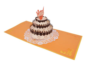 AITpop Birthday cake pop up card - AitPop