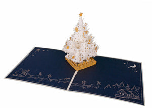 AITpop Christmas tree (White) pop up card - AitPop