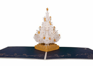 AITpop Christmas tree (White) pop up card - AitPop