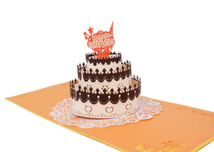 AITpop Birthday cake pop up card - AitPop