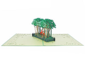 AITpop Deers in Spring Forest pop up card - AitPop