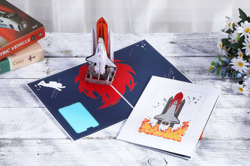 AITpop  spaceshuttle （white cover） pop up card - AitPop