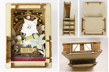 Load image into Gallery viewer, Cat Lily Mini Wooden Theater