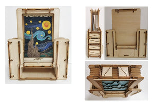 Van Gogh Starry Night Mini Wooden Theater