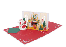 Load image into Gallery viewer, AITpop Fireplace with Santa pop up card （white cover） - AitPop