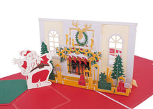 Load image into Gallery viewer, AITpop Fireplace with Santa pop up card （white cover） - AitPop