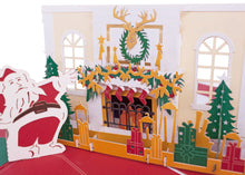 Load image into Gallery viewer, AITpop Fireplace with Santa pop up card （white cover） - AitPop