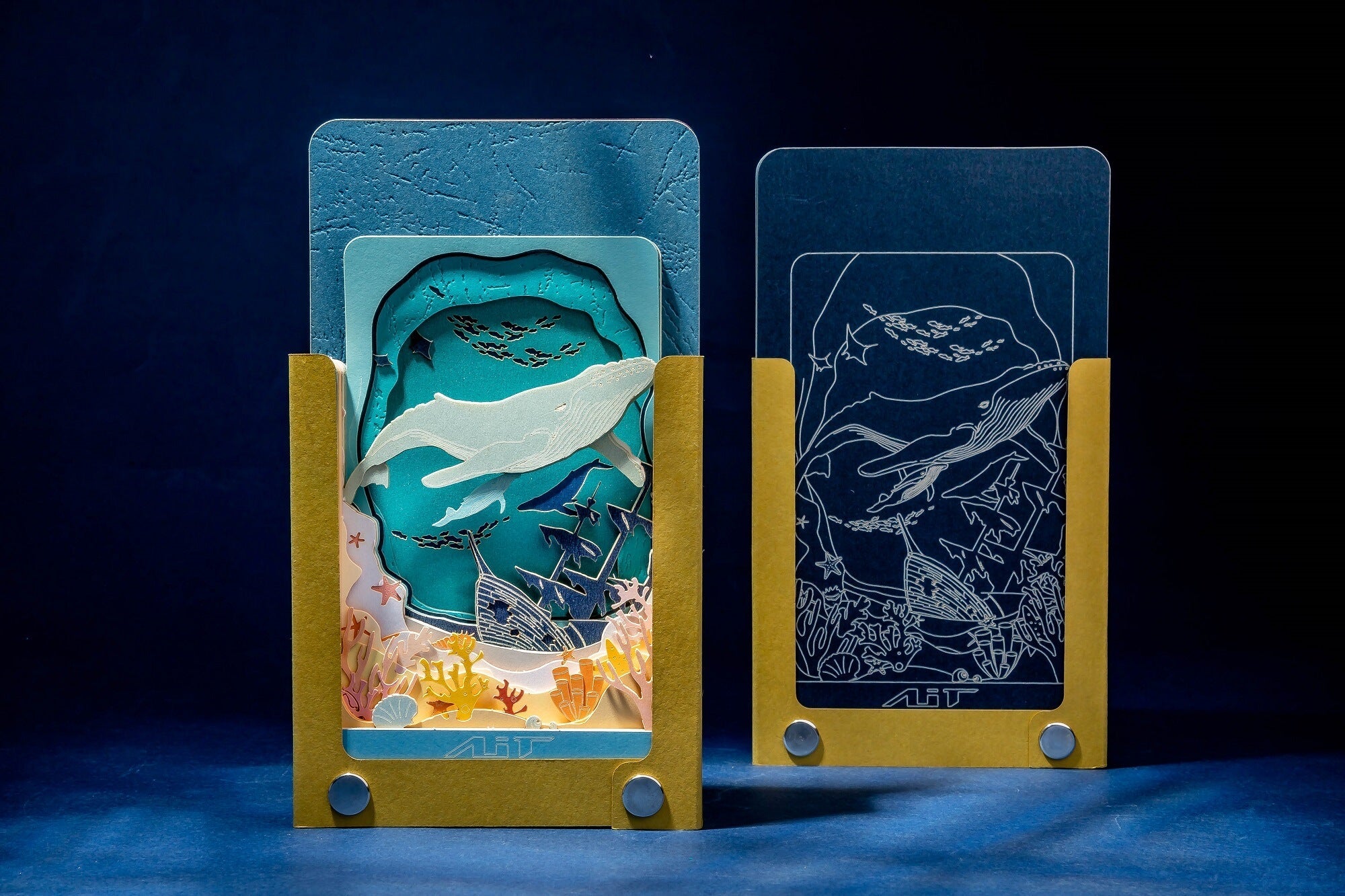 Whales in Deep Ocean Memo Pad
