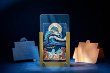 Load image into Gallery viewer, Dolphins in Waves 3D Paper Sculpture