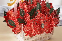 Load image into Gallery viewer, Rose Basket Pop-up Card