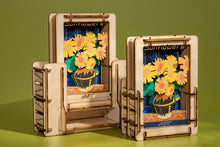 Load image into Gallery viewer, Van Gogh Sunflower Mini Wooden Puzzle