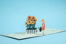 Load image into Gallery viewer, Sunflower Garden Pop-up Card
