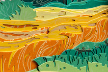 Load image into Gallery viewer, Van Gogh Wheatfield with Cypresses 3D Paper Sculpture