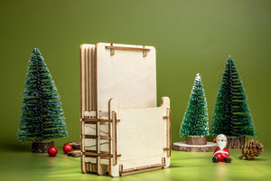 Christmas Fireplace Mini Wooden Theater