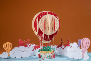 Christmas Hot Balloon Pop-up Card