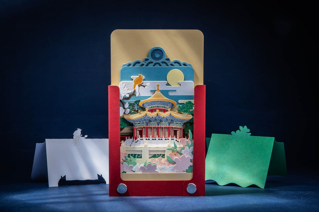 Wanchun Pavilion Oriental Palace 3D Paper Sculpture
