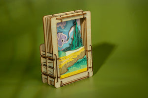 Van Gogh Wheatfield with Cypresses Mini Wooden Theater