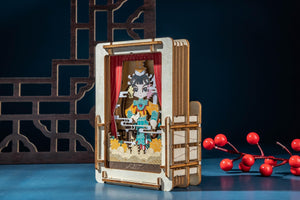 Chinese Opera Beauty Yu Orientalism Mini Wooden Theater