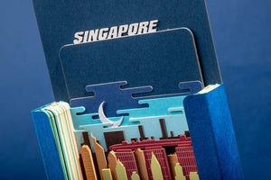 Singapore Skyline 3D Paper Sculpture
