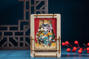 Chinese Opera Beauty Yu Orientalism Mini Wooden Puzzle