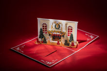 Load image into Gallery viewer, Christmas Santa Fireplace Pop-up Card