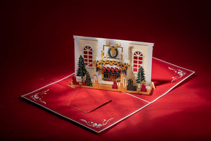 Christmas Santa Fireplace Pop-up Card