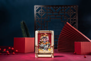 Chinese Opera Beauty Yu Orientalism Mini Wooden Theater