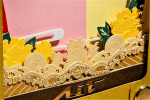 Chinese Opera Beauty Yu Orientalism 3D Paper Sculpture