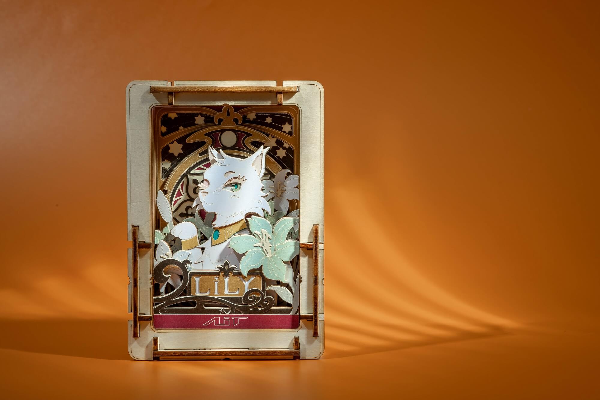 Cat Lily Mini Wooden Puzzle